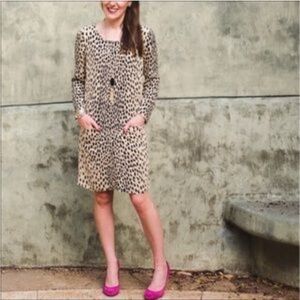 J Crew The Jules Dress in Wildcat Leopard Animal Print